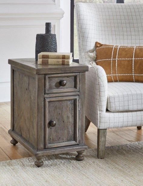 Null Furniture Aria Gray Wash Chairside Cabinet-2