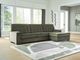 Signature Design by Ashley® Caspian-Town 2-Piece Olive Right Arm Facing Sectional and Chaise-1