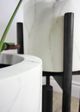 Le Present Century Chevron White Marble 18" Planter-4