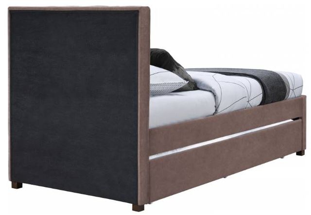 Meridian Furniture Hudson Brown Twin Upholstered Trundle Bed-3