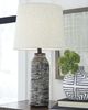 Signature Design by Ashley® Mahima Black/White Paper Table Lamp-3