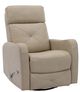 Man Wah Leather Ivory Swivel Glider Recliner-0