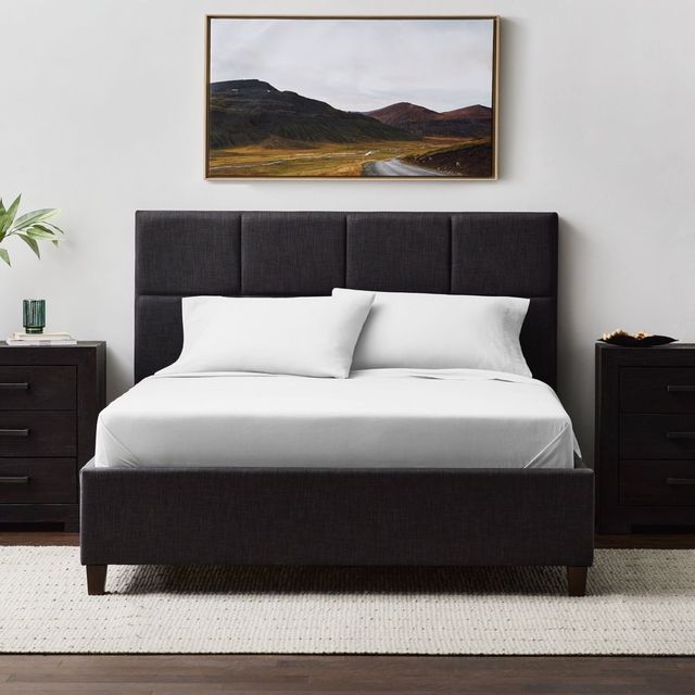 Malouf® Linen-Weave Cotton White Full Sheet Set-3