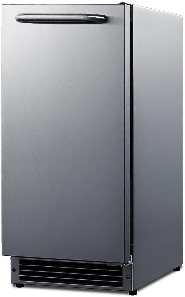Summit® 15" 25 lb. Stainless Steel Outdoor Ice Maker-1