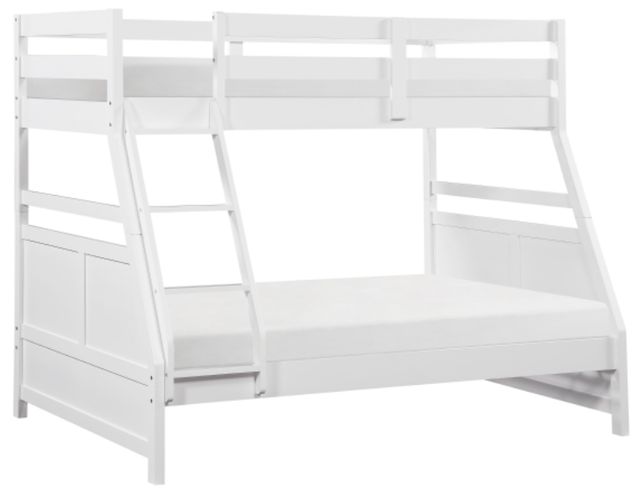 Homelegance® Sloane White Twin/Full Bunk Bed-0