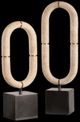 Uttermost® Oval Fusion 2-Piece Dark Bronze/Ivory Sculpture Set-2