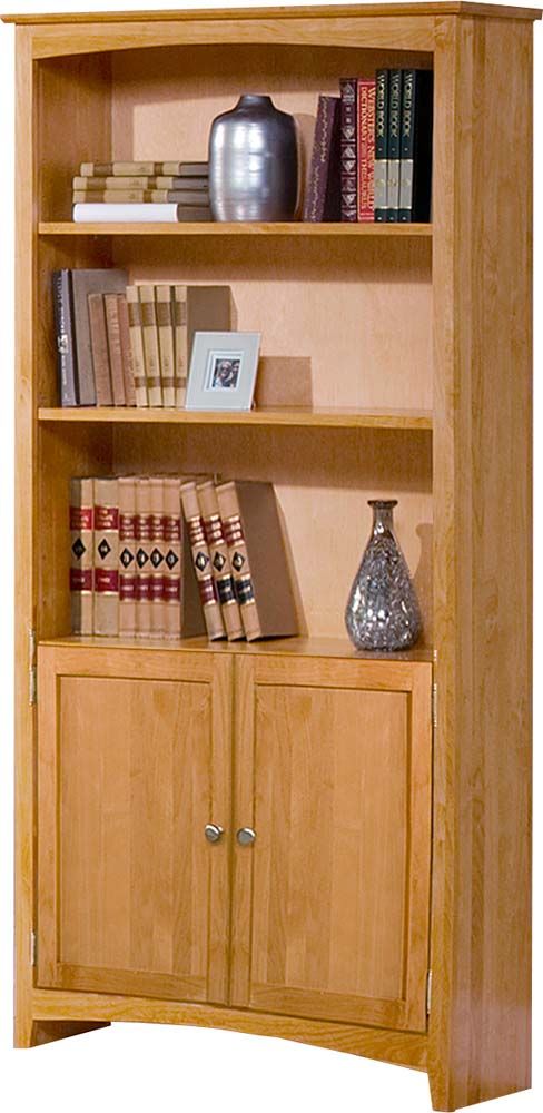Archbold Furniture Customizable Alder Shaker Bookcase 48"x84" with Doors-0