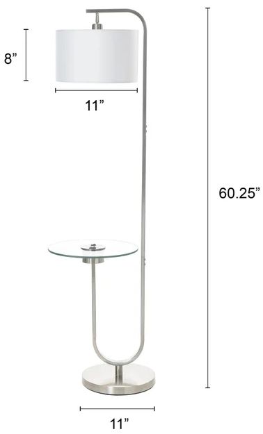 Stylecraft Brushed Nickel Floor Lamp-2