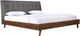 Mazin Furniture Fletcher Gray/Faux Walnut King Upholstered Platform Bed-0