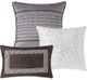 Olliix by Madison Park Rhapsody 6 Piece Grey/Taupe Full/Queen Reversible Jacquard Coverlet Set-1