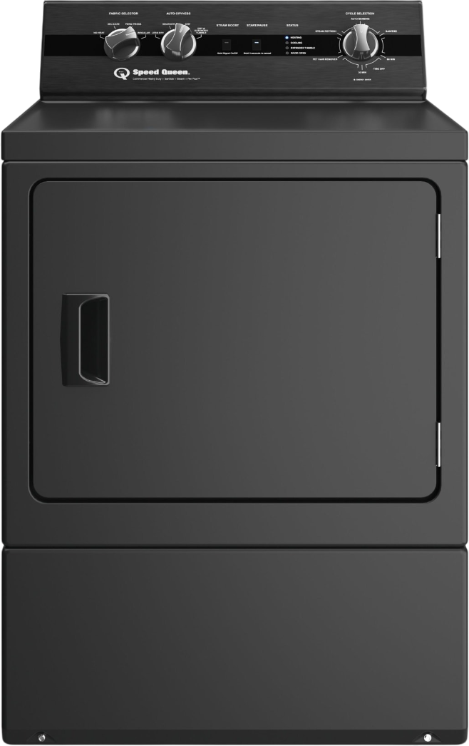 Speed Queen® Matte Black Top Load Washer & Electric Dryer Laundry