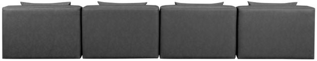 Meridian Furniture Cube 4-Piece Gray Vegan Leather Armless Sofa-3