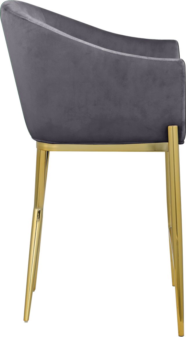 Meridian Furniture Xavier Gray/Gold Velvet Counter Stool-3