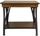 Intercon District Cool Copper Chairside Table with Black Base-1