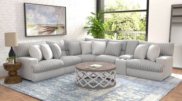 Catnapper® Abraxas 6-Piece Moonstruck 41" Curved Manual Reclining Sectional-5
