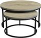 Moe's Home Collection Drey 2-Piece Grey Nesting Coffee Table Set with Black Metal Base-1