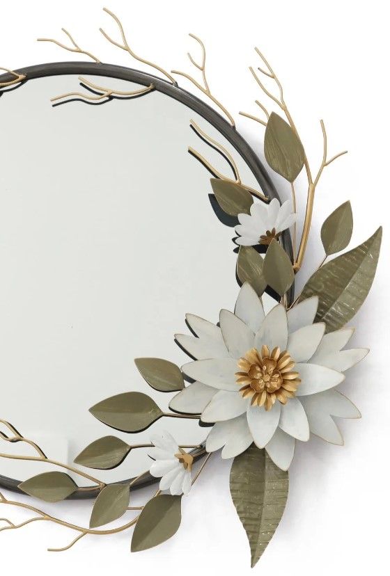 Classy Art Chrome/Gold/Gunmetal/Iron/White Wall Mirror-1