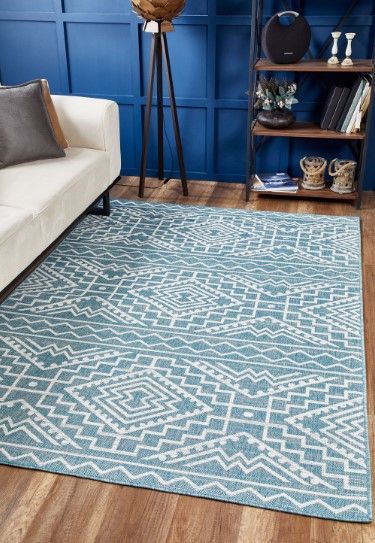 KAS Rugs Provo Aqua Quinn 5'x8' Area Rug-4