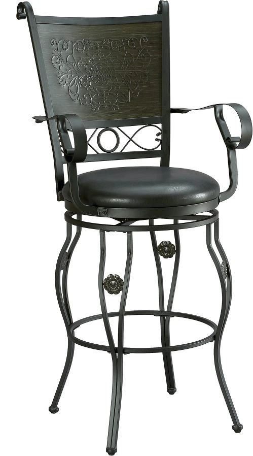 Powell® Lina Black Big and Tall Bar Stool-0