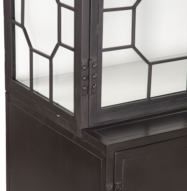 Home Trends & Design Pompeii Matte Black Display Cabinet-2