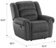 Emerald Home Baldwin Slate Gray Manual Recliner-2