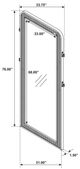 Coaster® Arini Sand Wash Full Length Standing Floor Mirror-2