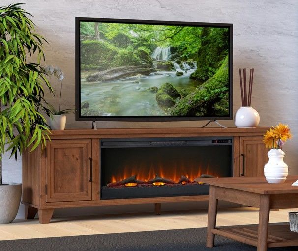 Legends Home Real Cozy Sonoma Whiskey 78" Fireplace Console-1