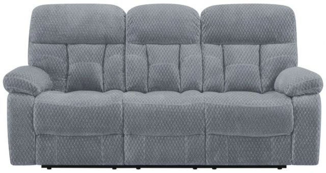 New Classic® Home Furnishings Bravo Stone Gray Dual Power Reclining Sofa-1