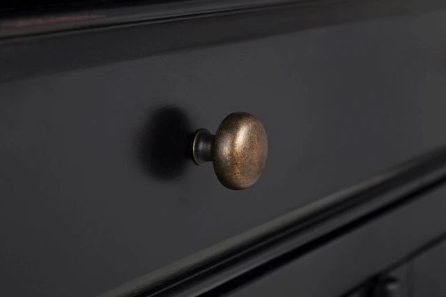 Jofran Inc. Craftsman Antique Black 32" Accent Chest-3