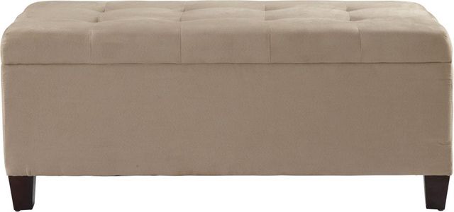 Linon Carmen Beige Shoe Storage Ottoman-3