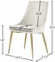 Meridian Furniture Karina Cream/Gold Dining Side Chair-4
