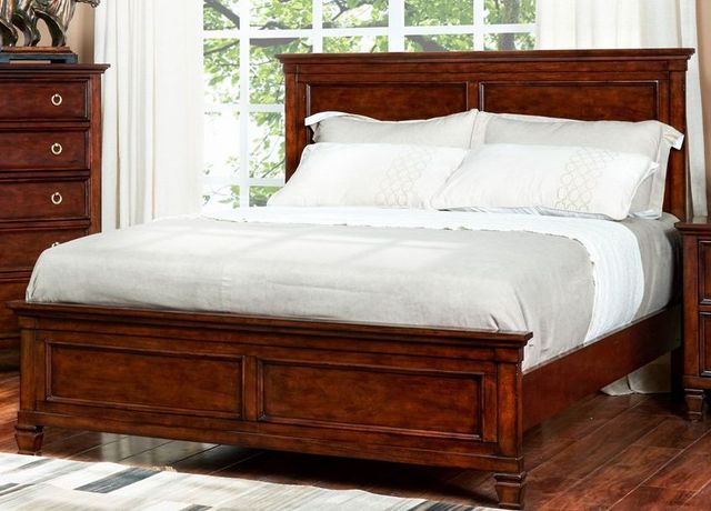 New Classic® Home Furnishings Tamarack 4-Piece Brown Cherry Queen Bedroom Set with Nightstand-2
