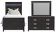 Elements International Tobias 3-Piece Black Twin Panel Bedroom Set-0