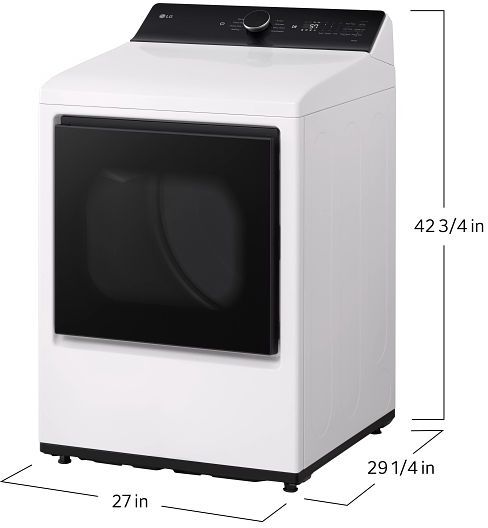 LG 7.3 Cu. Ft. Alpine White Electric Dryer-14