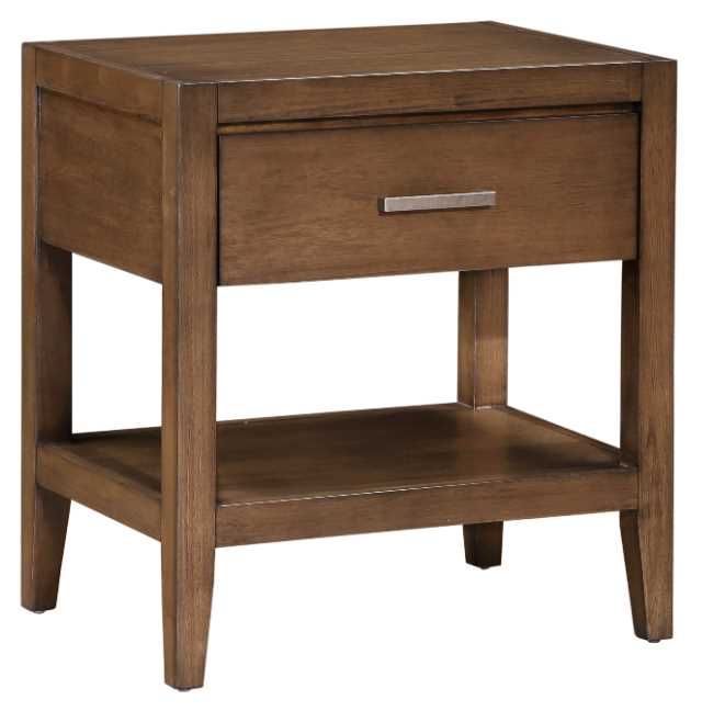 Homelegance® Evans Wire Brushed Light Brown Nightstand-0