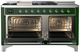Ilve® Majestic III 60" Emerald Green Pro Style Dual Fuel Liquid Propane Range with French Top and Chrome Trim-1