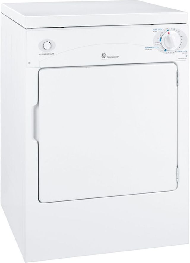 GE® Spacemaker® 3.6 Cu. Ft. White Portable Electric Dryer-3
