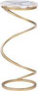 Powell® Gynn Gray Spiral Drink Table with Gold Base-0
