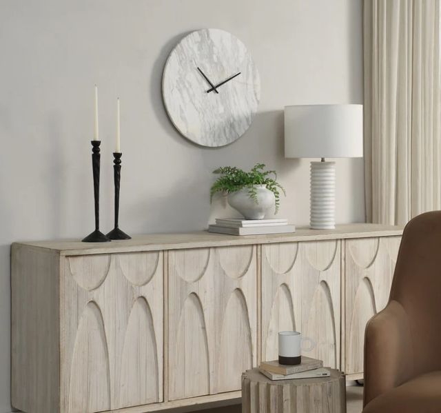Renwil® Dayton Honed White Wall Clock-1