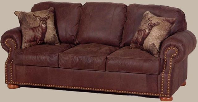 Marshfield Furniture Emerson (Leather) Dark Red Sofa-0