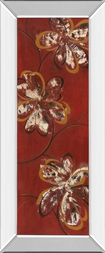 Classy Art Flowers Dancing Il by Katrina Craven Mirror Framed Wall Art-0