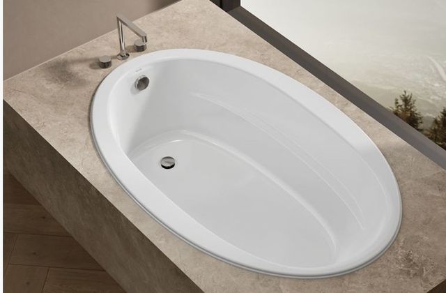 KOHLER® Sunward® White 66" x 42" Drop-In Bath-3