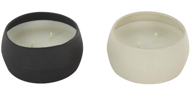 Deco Marche 2-Piece Multi-Colored Apple Cinnamon and Creamy Vanilla Swirl Scented Round 2-Wick Candle with White Wax Set-1