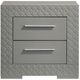 Coaster® Ives Gray High Gloss Bedside Table-1