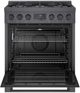 Bosch® 800 Series 30" Black Stainless Steel Freestanding Dual Fuel Range-1