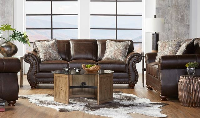 Hughes Furniture® 17400 Ridgeline Brownie Sofa-1