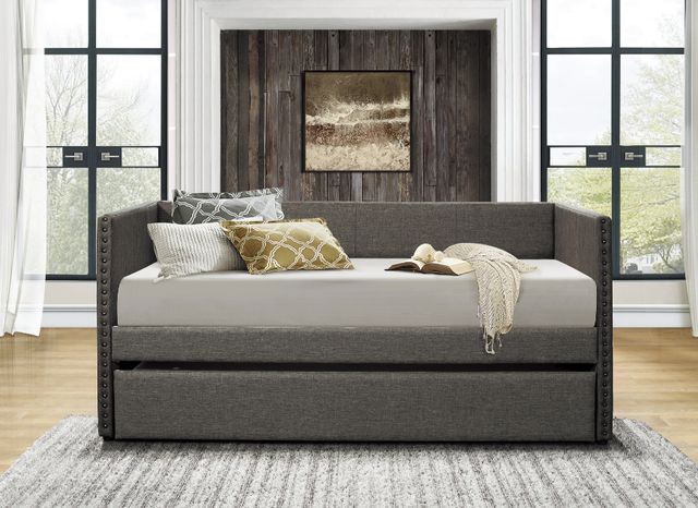 Homelegance® Therese Gray Daybed with Trundle-1