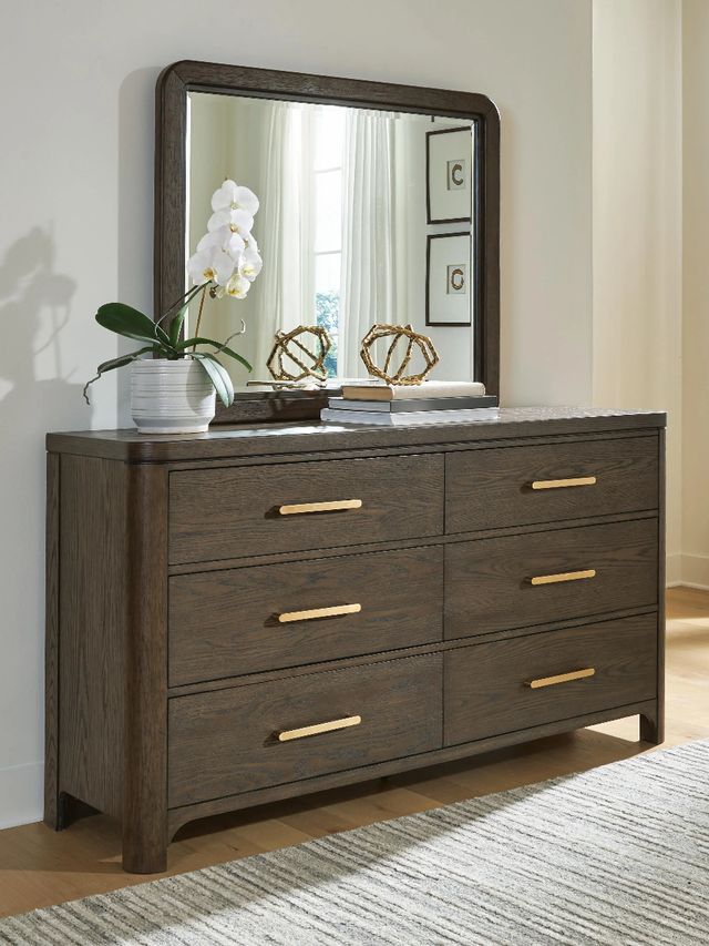 Signature Design by Ashley® Radkin Burnished Brown Dresser and Mirror-1