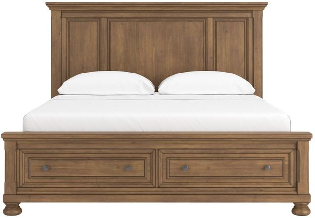 Signature Design by Ashley® Feddinger Medium Brown California King Storage Panel Bed-2