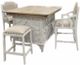 Million Dollar Rustic Southgate Light Barnwood/Nero White Carved Pub Table-0